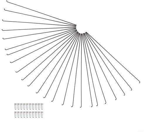 24 pcs steel bike spokes and nipples for 26, For 27 5, 29er wheels replacement parts suitable for various rim sizes and mountain bike hubs (275mm)