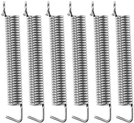 Be In Your Mind 6pcs Ressorts de Pont de Trémolo Silencieux pour Guitare Compatible avec Floyd Rose ST/Stratocaster Style Guitare Électrique Accessoires d'instruments de Musique, Argent