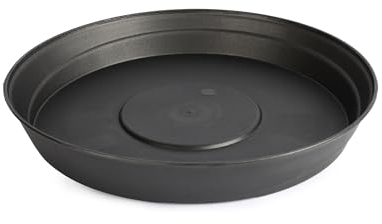 Garronda Untersetzer Blumentopf aus Kunststoff 1 Stück oder 3er Pack Plastik Pflanztopf Pflanzen Untersetzer rund für Pflanztöpfe GD-0023 (Graphite, ⌀ 18cm H 3,5cm)