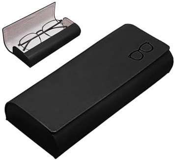 FZSECRIU Brillenetui Hardcase - Hartschale, Leder, für Herren, Sonnenbrille, Groß - Hart Etui