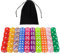 18MM Spielwürfel Set 50 Stück Würfel Transparent Set, 6 Seitige Würfel,Farben Acrylwürfel,10 Farben Würfel Set für Brettspiele, Würfelspiele, Teaching Math