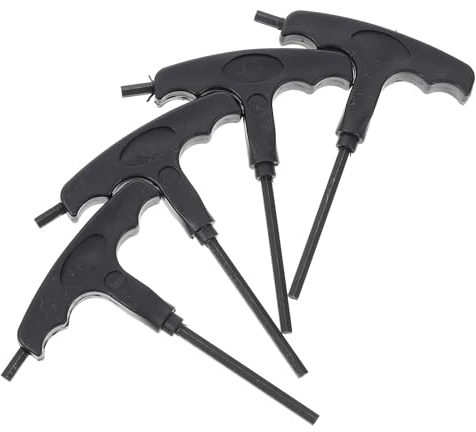 WHAMVOX Clé en T pour Patins à Glace 4 Pièces, Outil de Démontage de Roue Noir, Accessoire Roller Professionnel, Tournevis pour Réparation et Entretien, Compatible Hockey sur Glace