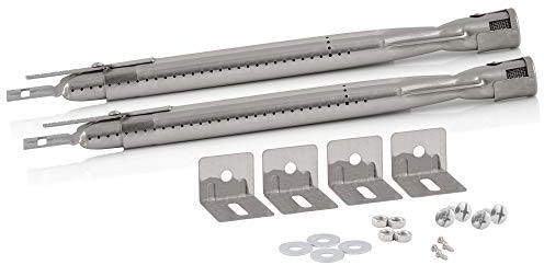 BBQ-Toro Universal Edelstahl Brenner Set (2 Stück) | verstellbar 35-42 cm | Ersatzbrenner für Gasgrill | Ersatz Brennerrohr, Gasbrenner, Heckbrenner, Verteiler