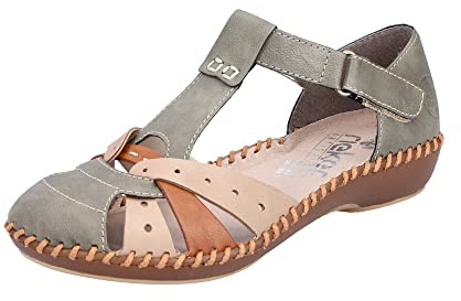 Rieker Maria Womens Sandals 6 UK Olive/Beige/Clay