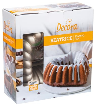 Decora 0080110 Stampo Antiaderente Beatrice 28 X 27 X 10 h Cm, In Alluminio Pressofuso, per realizzare preparazioni dolci e salate.