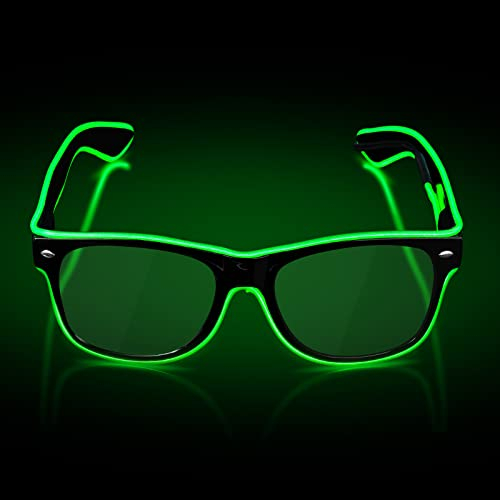flintronic LED Leuchtende Brille, Wire Neon Rave Brille,Flashing LED Sonnenbrille Kostüme für Cosplay, Bar, Club, Partybrille, Geschenk, Party Gadgets, EDM, Halloween