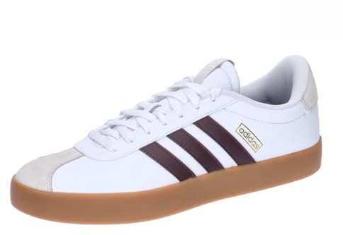 adidas Herren VL COURT SHOES, Cloud white/shadow brown/alumina, 42 2/3 EU