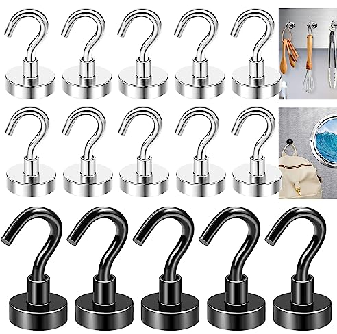 Daily Treasures 15 paquets de crochets magnétiques, 5 paquets (22kg) de crochets magnétiques solides de+10paquets (10kg) de crochets super aimants de,Aimants avec crochet pour suspension en croisière