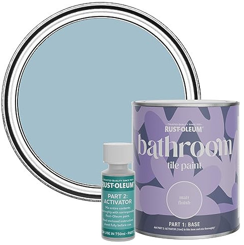 Rust-Oleum Blue Water-Resistant Bathroom Tile Paint in Matt Finish - Nan's Best China 750ml