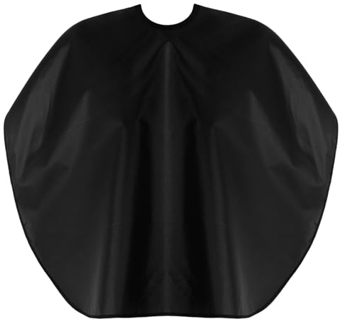 Mantella Da Barbiere Corta Professionale Mantella Per Tintura Per Capelli Da Parrucchiere In Nylon Impermeabile Mantella Da Taglio Per Parrucchiere Per Unisex Grembiule Da Trucco (Nero)
