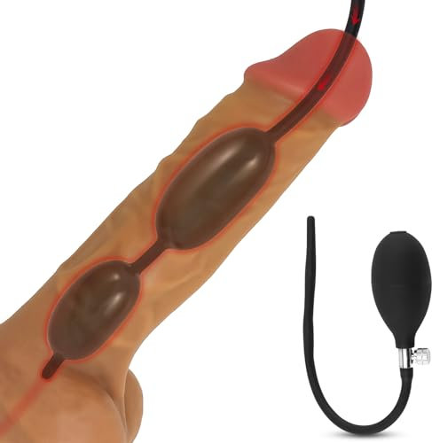 Dilatador uretral inflable con bomba, tapones de silicona, juguetes sexuales, dilatadores uretrales de 4 cm, tapón para el pene para hombres, estimulación de próstata, dilatadores para hombres.