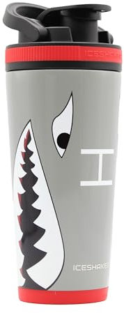 IS ICESHAKER Ice Shaker 26oz Insulated Protein Shaker Bottle, Air Force A-10 Warthog Design, Stainless-Steel Gym Protein Shaker Water Bottle, As Seen on Shark Tank, Warthog…