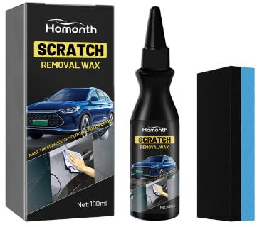 Dissolvant De Rayures De Voiture,100ml Suppression Des Rayures De Voiture,Pâte De Réparation De Rayures De Voiture,Avec éponge,Pour Les Marques,Les Abrasions,Rayures De Peinture,Les Tourbillons