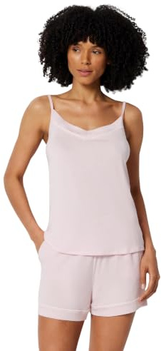 Amazon Essentials Ensemble de Pyjama en Modal Mélangé, Haut à Fines Bretelles et Short Femme