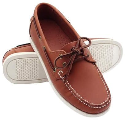 Zerimar Mocassin Nautique pour Homme en Cuir Véritable, Chaussure Décontractée Élégante et Légère pour Un Usage Quotidien ou Formel