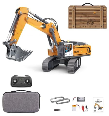 KLerDH Auto radiocomandate, Escavatore RC, Modello Di Scavatrice Con Telecomando In Scala 1/50 A 2,4 GHz