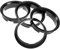 4X Anneaux de centrage 63,4 x 60,1 mm Bagues de Jantes Noir Made in Germany