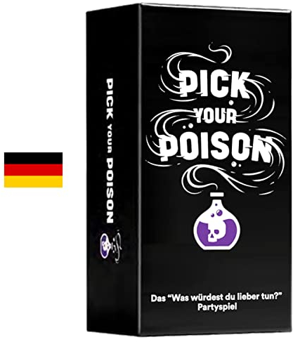 Pick Your Poison Partyspiel – Das „was würdest du Lieber tun?“ Familienspiel – für Kinder, Tweens, Teenager, Studenten, Erwachsene und Familien, auf lustigen Partys und Spieleabenden mit Freunden