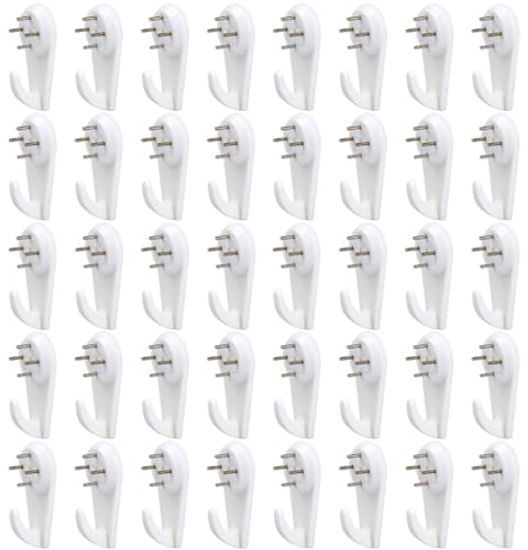 Ganci da Parete Antitraccia,40 Pezzi Ganci per Chiodi Invisibili, Ganci per Quadri Muro, No Foratura,Set di Ganci per Quadri Muro,Ganci per Appendere Foto, Dipinti, Cappelli, Specchi e Altri Oggetti