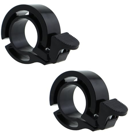 CChiai 2PCS 37.2x15.25mm Black Aluminium Bicycle Bell Hidden Bicycle Bell Road Bicycle Horn for Road Bike Mountain Bike Balance Bike