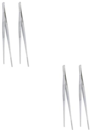 CIYODO 4pcs Food Tongs Cooking Tweezers Food Clips Kitchen Clips for Serving Comfortable to Hold