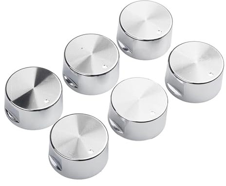 6 pezzi Affidabile Interruttore a bottone in metallo Versatile Interruttore di accensione pulsanti di comando adatto per utensili da cucina piani cottura