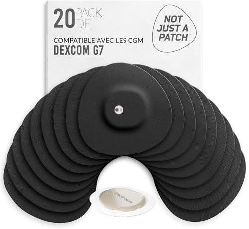 Not Just a Patch Stelo and Dexcom G7 Over Patches - 20 Pack, Black