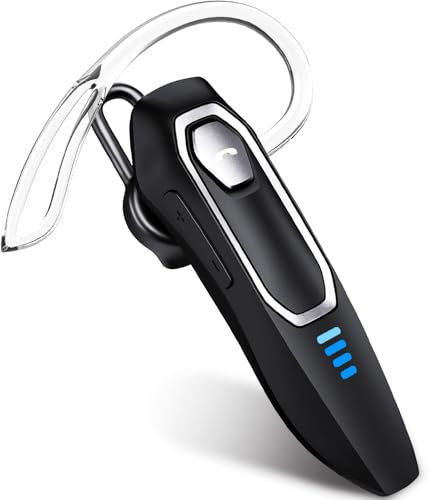 Headset Bluetooth Handy V5.4 mit Mikrofon, Geräuschunterdrückung Freisprech Bluetooth Headset Handy mit 36 Stunden Gesprächszeit, Mute-Funktion, Kabelloser Kopfhörer für LKW Fahrer/Business