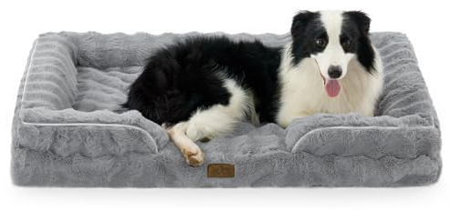 COZY KISS Faux Fur Orthopedic Dog Bed Washable for Extra Large Dog, XL