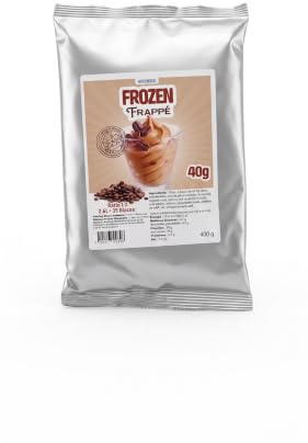 Mix Poudre pour machine à Granité & Slushie | Café Frappé Givré | Préparation pour Machine domestique Ninja | 400g pour 35 Glaces | 1:3 | Ajouter Uniquement de l’eau | Crémeux