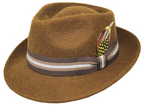 Borges & Scott Alpaca Doyle - Teardrop Fedora Hat - Premium Alpaca Wool Felt - Crushable for Travel - Water Resistant - Unisex