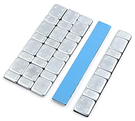 sourcing map 5 Stück Klebegewichte Streifen 2,1 Unzen Hinterrad für Motorrad 124 x 18 mm