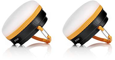 Auraglow Super Bright Battery Operated Outdoor Garden Hanging Gazebo Light LED Camping Lantern - Two Pack