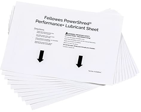 Fellowes Ölpapier für Aktenvernichter - 10 Ölblätter zur Pflege von Papierschreddern - Powershred Qualität und einfache Anwendung - 10er Pack
