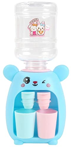 Kids Water Dispenser Toy Cute Water Machine Children Pretend Play Kitchen Appliance Cartoon Animal Design Tiny Drinking Water Fountain Kids Dollhouse Accessories Birthday