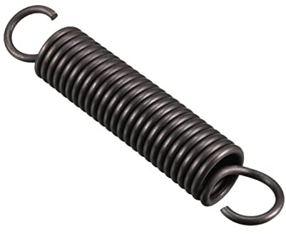 QUARKZMAN 100mm Libero Lunghezza Doppio Gancio Tensione Molla x 1 Pezzo Metallo Estensione Elicoidale Molla Spirale per Industriale Macchine, [Nero]