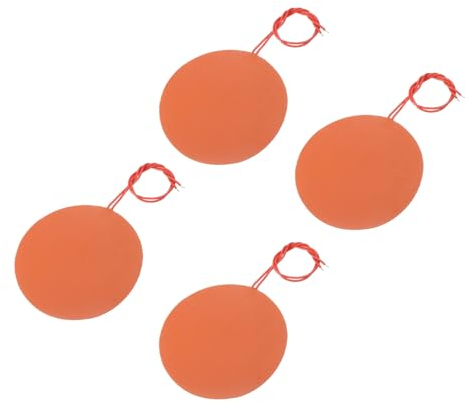 sourcing map Silikon-Heizmatte, 12V 30W Heizfolie Flexible Heizplatte 100mm Heizmatte für konstante Temperatur, Packung mit 4 Stück