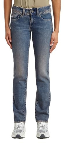 G-STAR Midge Slim Straight Jeans, Jeans para Mujer, Azul (Antique Faded Lithium Flame D26424-d503-h072), 28W / 32L