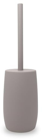 Nadi Collection, Escobilla de baño WC o Inodoro, Serie Glaciar, ABS, Color Beige, Blanco o Gris Mate, Cepillo Negro Desmontable, 10cm∅ x 35cm Alto (Beige)