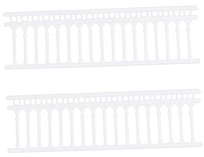 FONDOTIN 1m Recinzione Da Giardino in Abs Per Modelli Decorazione Mini Fienile Per Aiuole e Tavole Da Sabbia Staccionata Decorativa Per Cortili e Paesaggi Microassarici