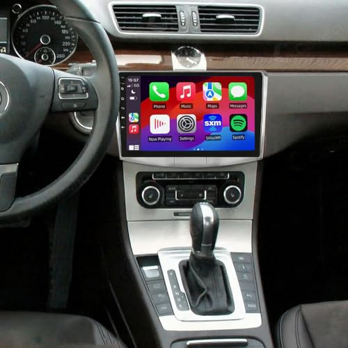 Radio de Coche Doble DIN de 9 para Passat B6 2007-2011 con navegador GPS, Carplay inalámbrico, Pantalla IPS de 14 Pulgadas, Bluetooth estéreo, cámara de Marcha atrás, Mirror Link, FM/RDS, SWC 2+32G