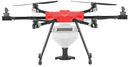 12,5L Hexacopter Heavy-Lift Granular Spridare Drone Kit 1380 mm Axelavstånd 6215 Power System 30 mm kolfiberram for industriell UAV 1 Set(Red cover frame)