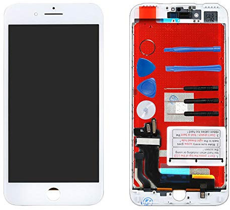 LL TRADER for iPhone 7 Plus LCD Touch Screen Replacement Display Digitizer Assembly White with Repair Tool