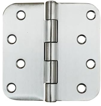 316 Marine Grade Stainless Steel Hinge NRP 4 Inch - 5/8 Inch Radius 3-Pack