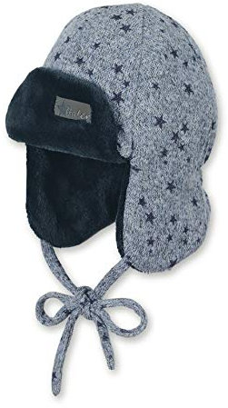Sterntaler Baby - Jungen FliegerMütze Mütze, Blau (Mittelblau 365), 43