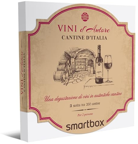 Smartbox - Cofanetto Regalo Cantine d'Italia - Idea Regalo Originale - Una degustazione di Vini per 2 Persone