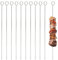 10 Pcs Kebab Skewers 30cm Metal Stainless Steel Barbecue Skewers Reusable BBQ Grill Sticks for Fruit Meat BBQ Kabob