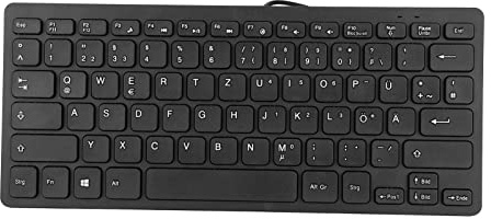Kabelanslutet Datortangentbord, 78 Nycklar USB-trådbundet Tangentbord Ryskt Franskt Tyskt Tangentbord Mute Ultratunnt Tangentbord, Universal för PC Bärbara Datorer, Stationär Dator(tysk)
