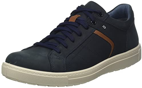 Jomos Herren Rallye Sneaker, Nachtblau/Cognac, 45 EU Weit