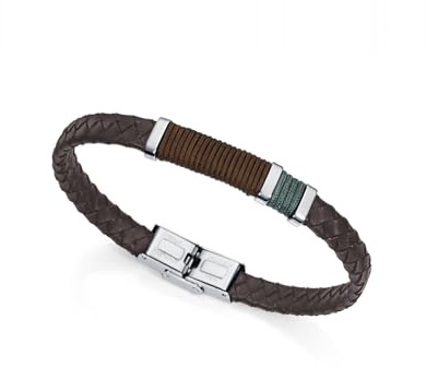 Viceroy PULSERA CUERO MARRÓN Y VERDE
